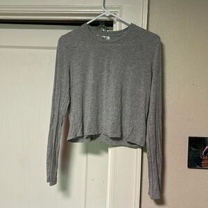 Long sleeve soft gray boxy American Apparel tee sized medium.